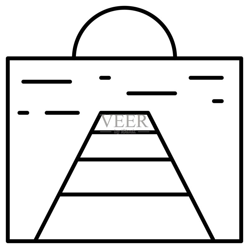 日落码头图标，夏季假期相关矢量图图标素材
