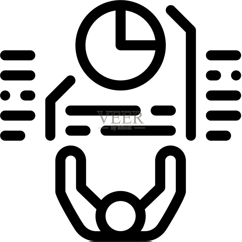 人体饼状图轮廓图标图标素材