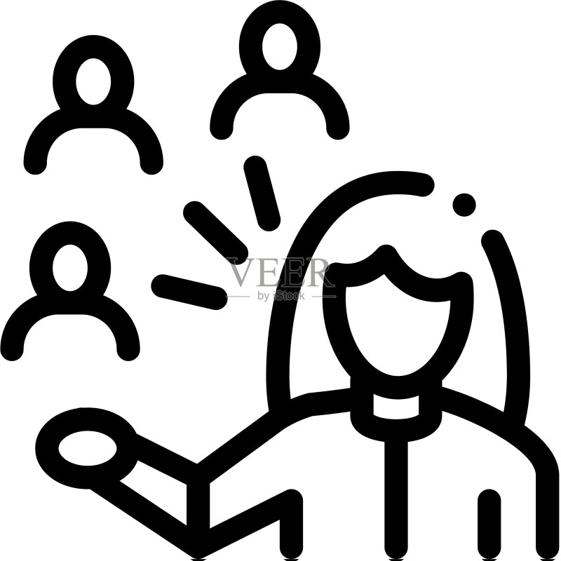演示人物女性图标图标素材