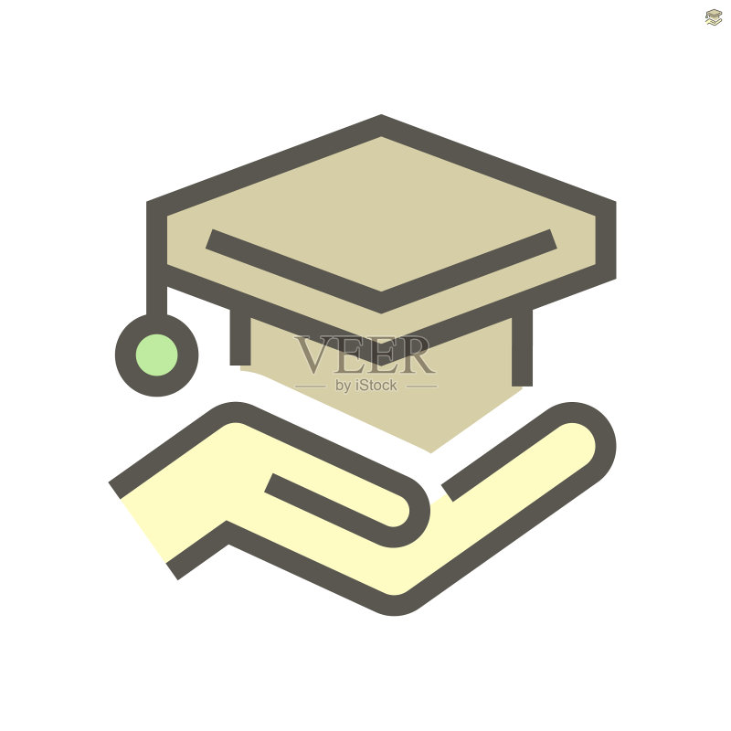 学士帽图标设计商业培训图标素材