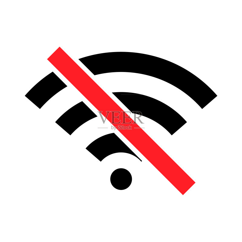 Wi-fi网络符号，wifi免费信号矢量图，无线移动图标，wi fi免费图标素材