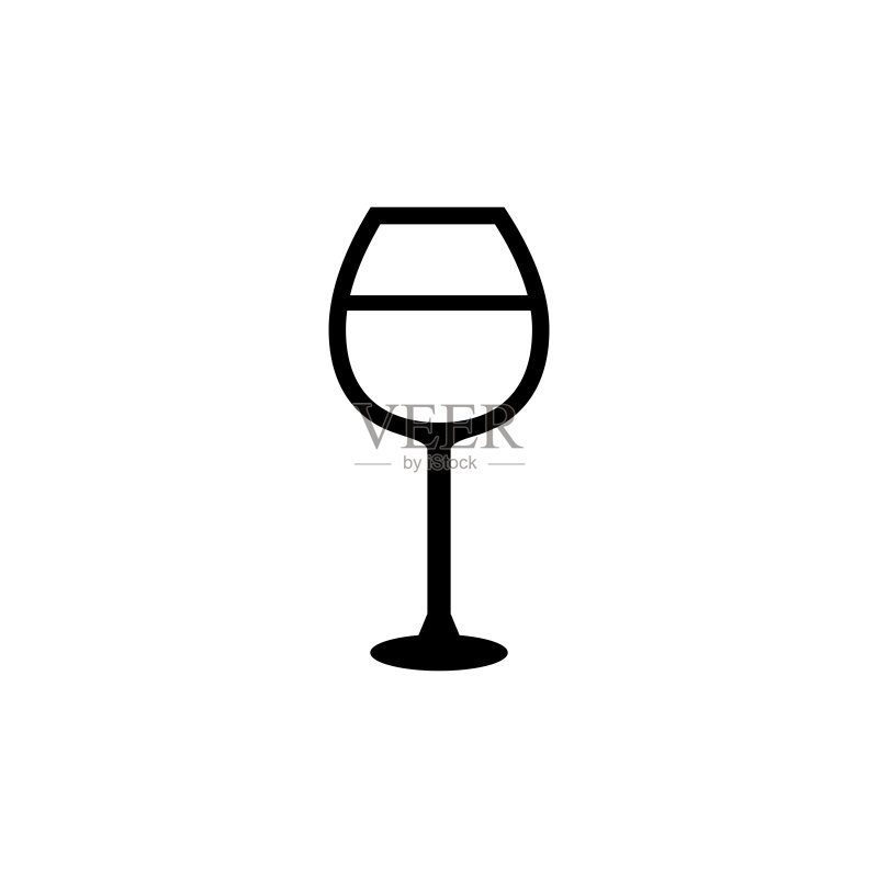 酒杯图标矢量设计模板图标素材