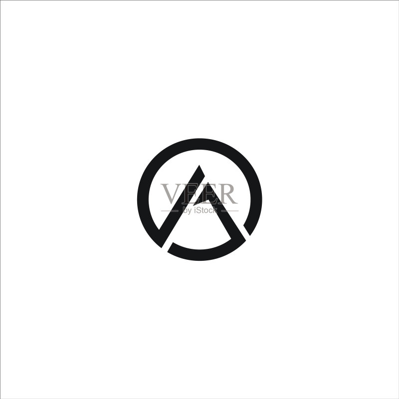 字母AF或FA标志设计模板图标素材