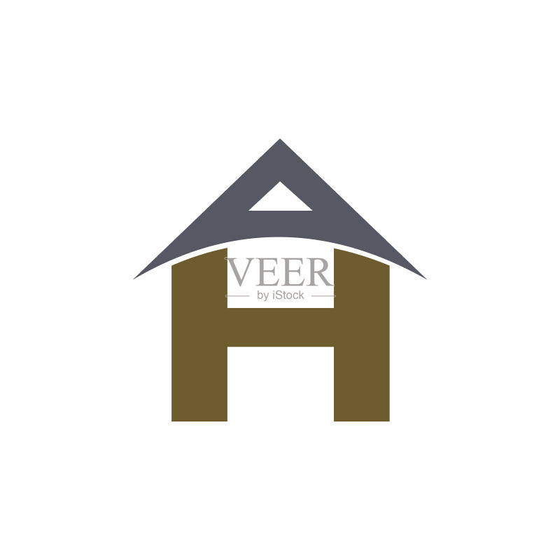 字母AH logo或HA logo设计图标素材
