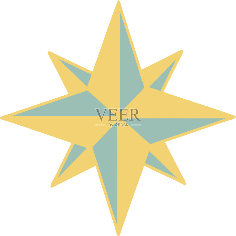 星星纹身风格图标图标素材