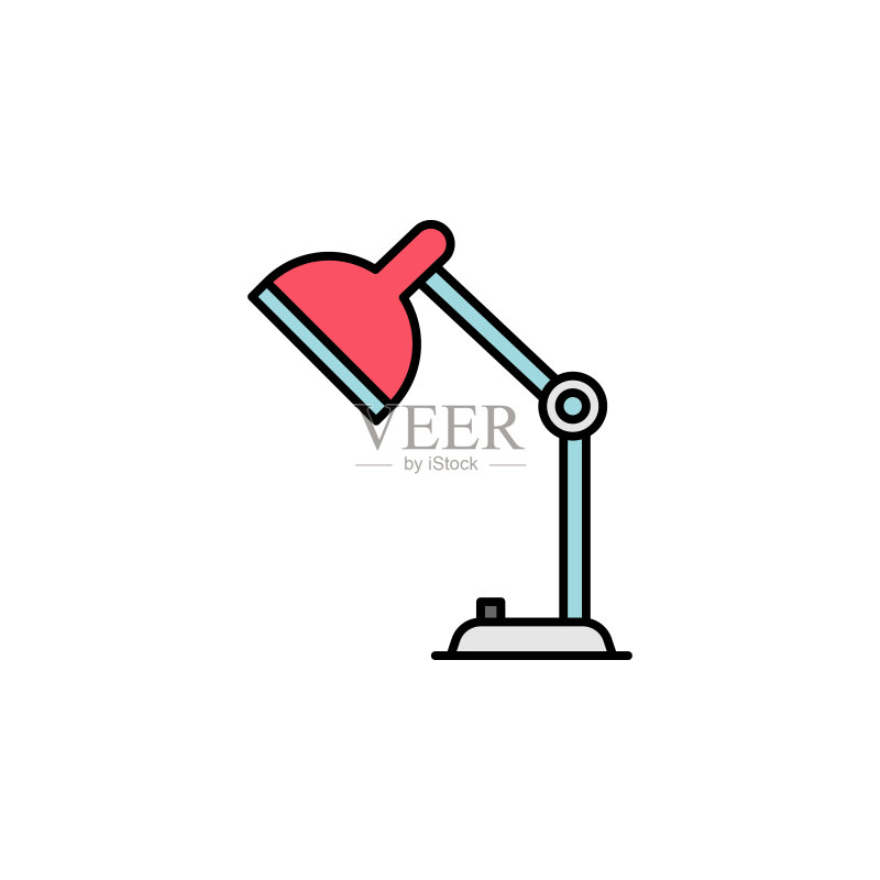 台灯、灯光icon。教育插图元素。 符号可用于网页、logo、移动应用程序、UI、UX图标素材