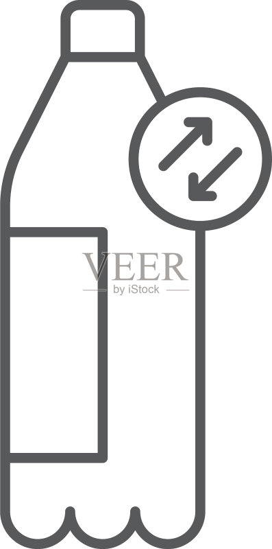 回收塑料瓶图标符号图标素材