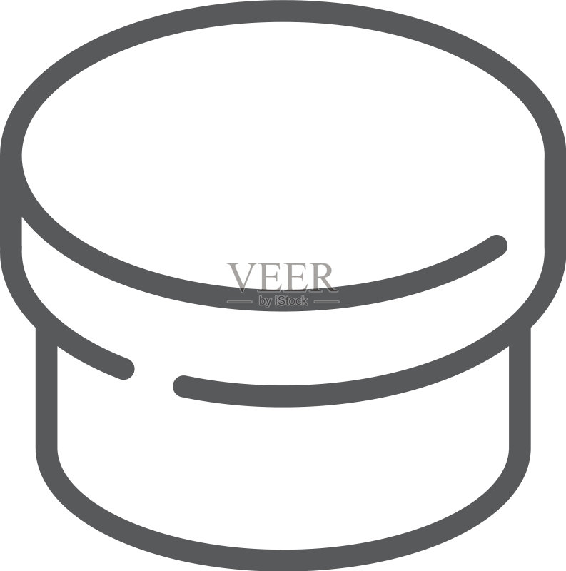 白色背景上的圆形盒子图标符号图标素材