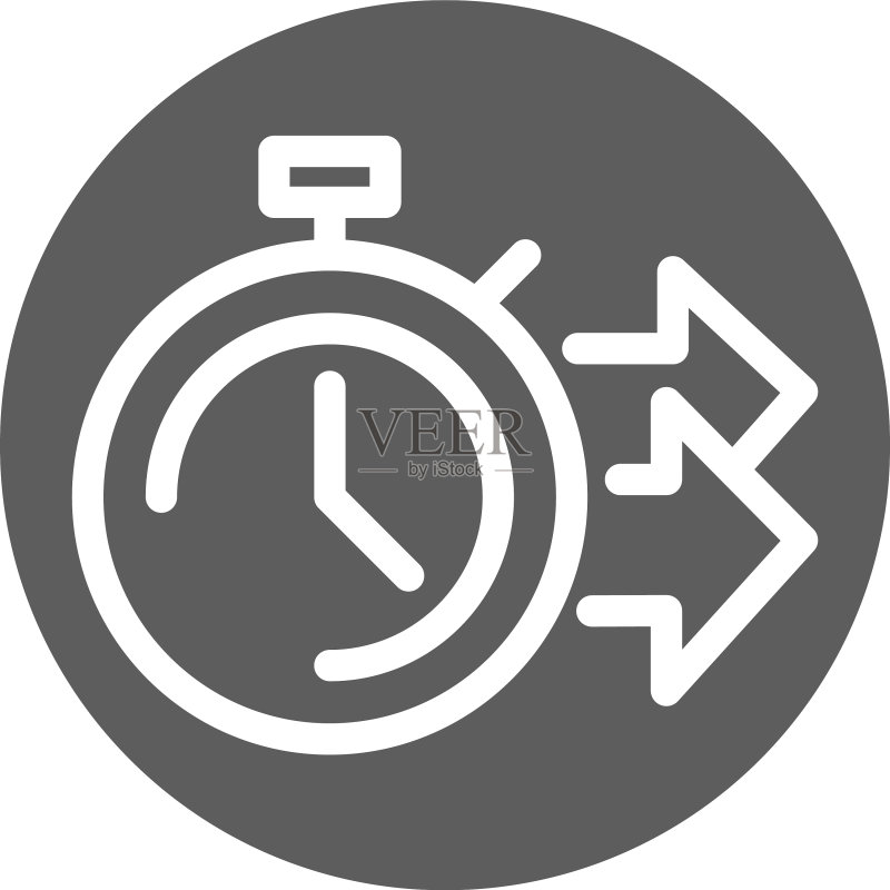 货物配送物流秒表计时图标素材