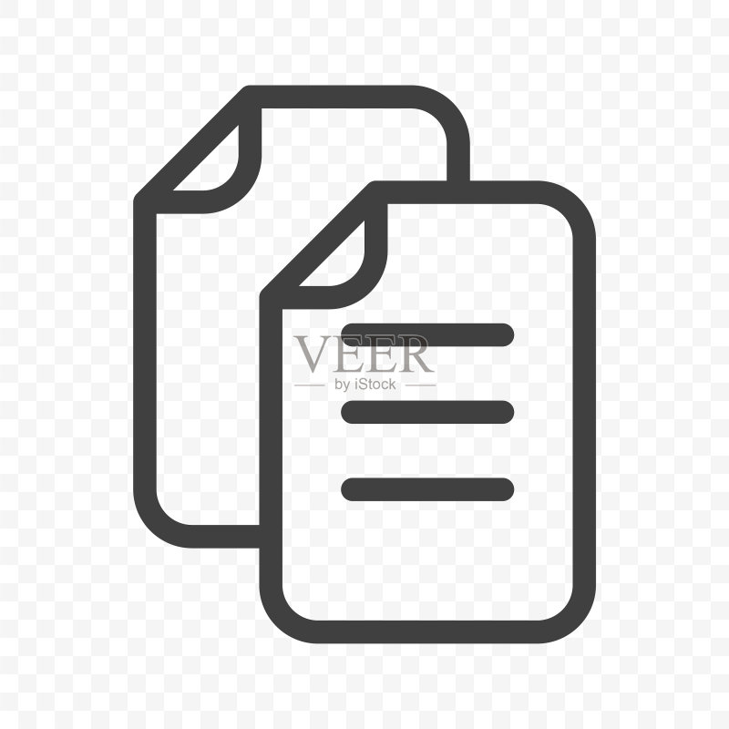 极简主义风格双页文档图标图标素材