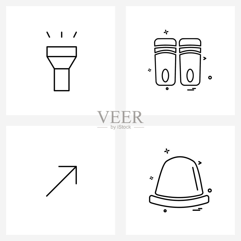 像素完美线条图标：闪光图标素材