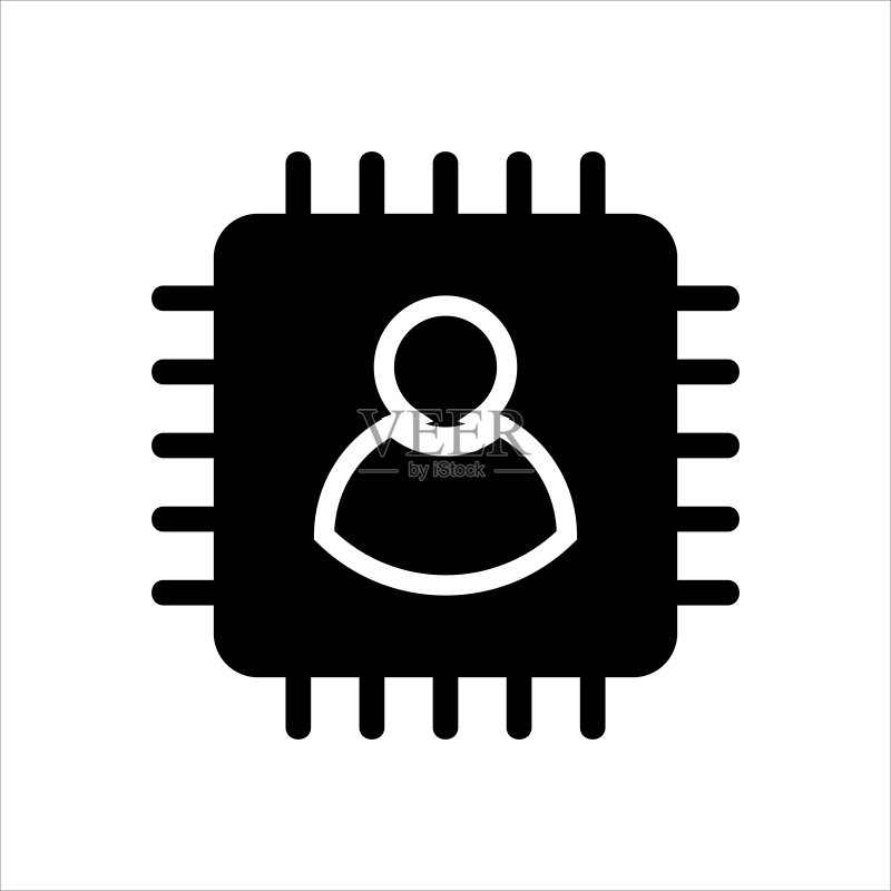 电脑CPU用户图标矢量素材图标素材