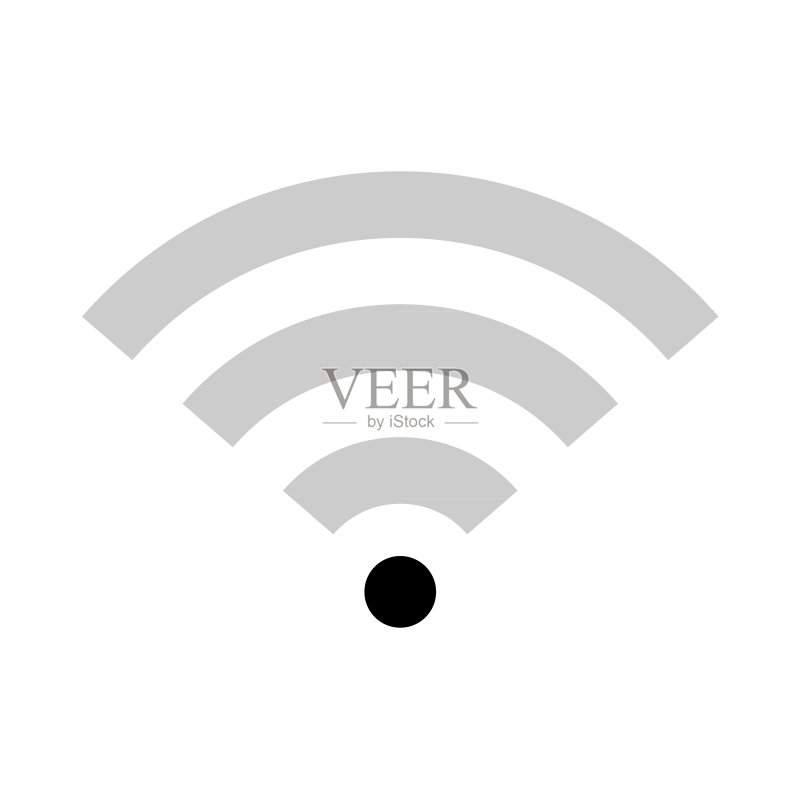 Wi-fi网络符号，wifi免费信号矢量图，无线移动图标，wi fi免费图标素材