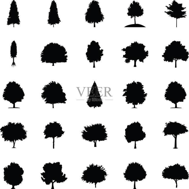 树木茂盛图标素材