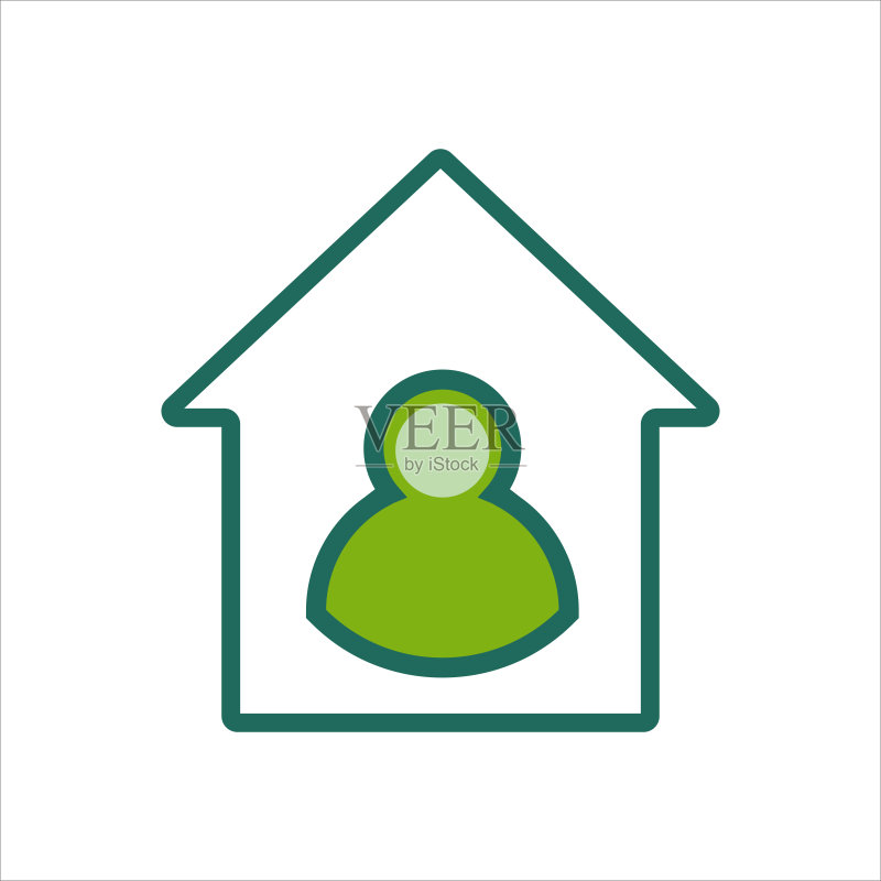 房屋图标：带有房屋图标，用于手机和网页设计的房屋图标概念、设计元素，房屋图标标志插图图标素材