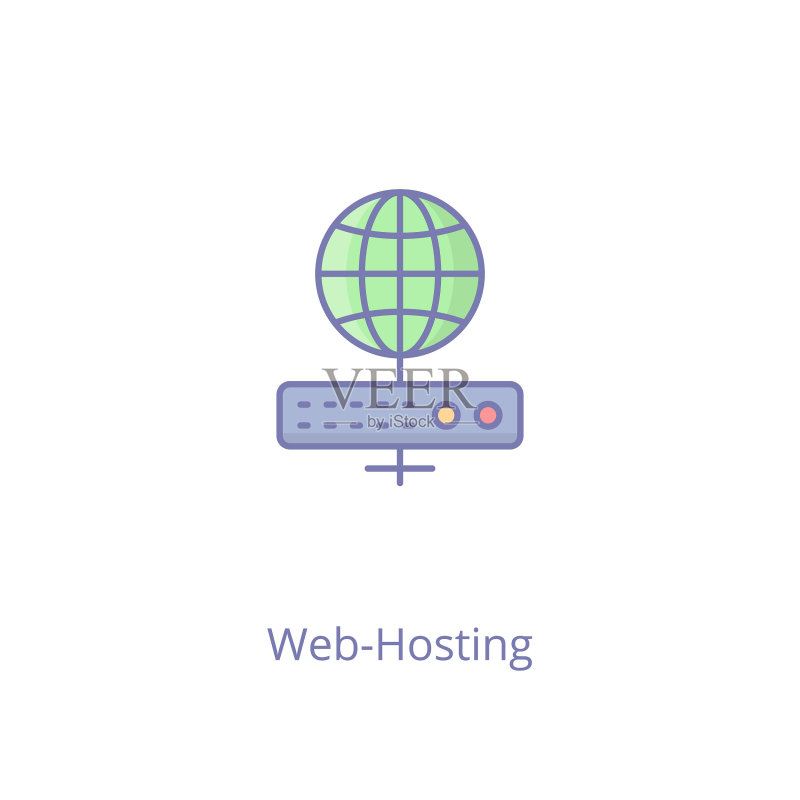 矢量网页Hosting图标。标志图标素材