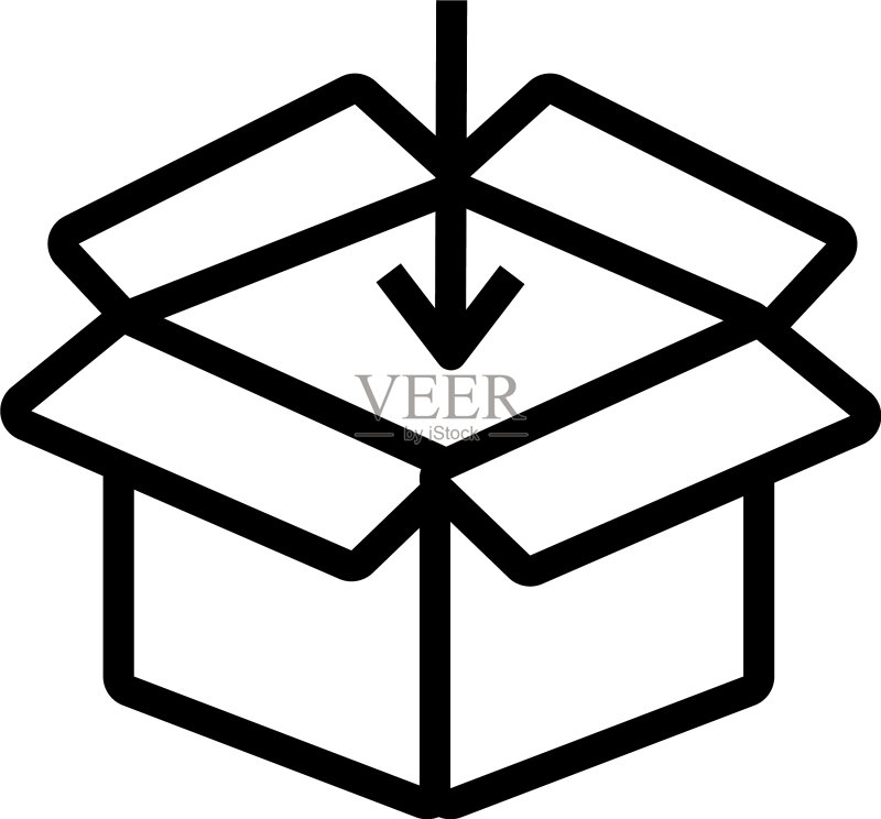 扁平风格的快递服务图标素材