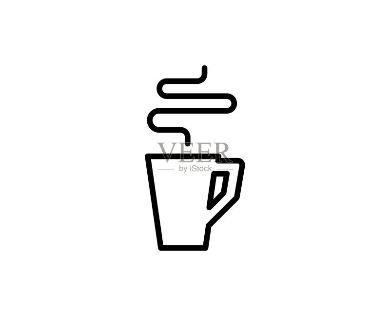 杯子线条图标图标素材