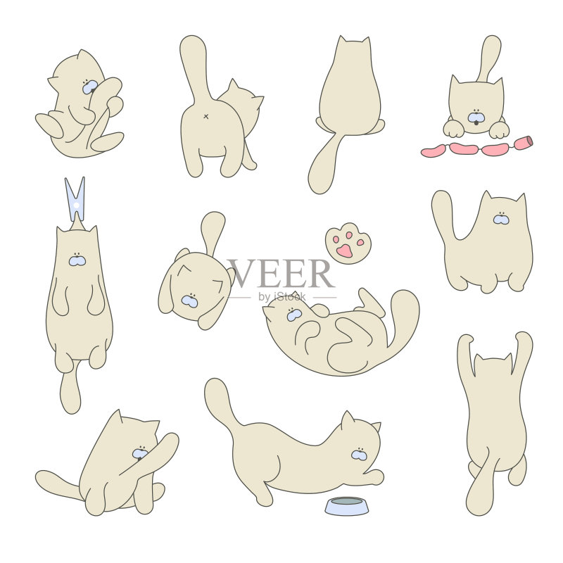 可爱猫咪图标素材