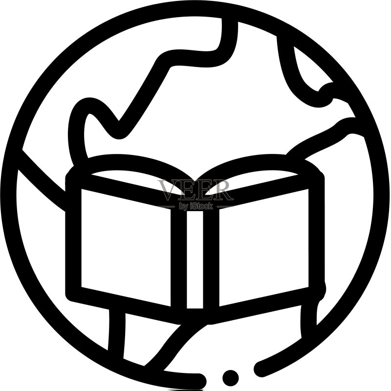 古地理学科学图标轮廓图标素材