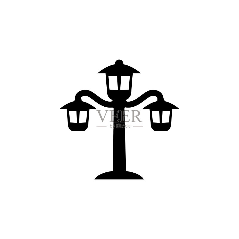 花园灯图案标志设计图标素材