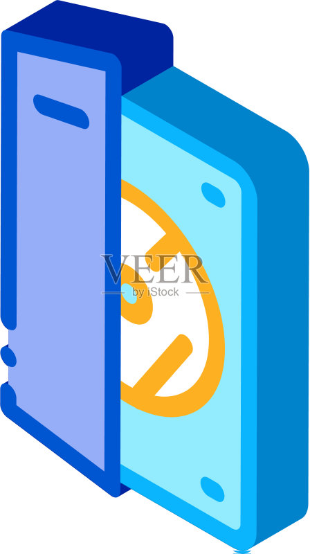 磁盘防刮保护2.5D图标图标素材