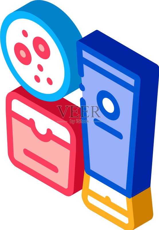 解决问题的化妆品2.5D图标图标素材