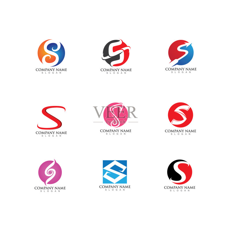 商业公司的字母标志图标素材