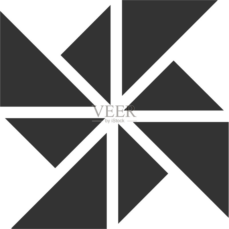纸风车图标（扁平风格）图标素材