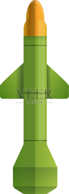 卡通风格的战斗导弹图标图标素材