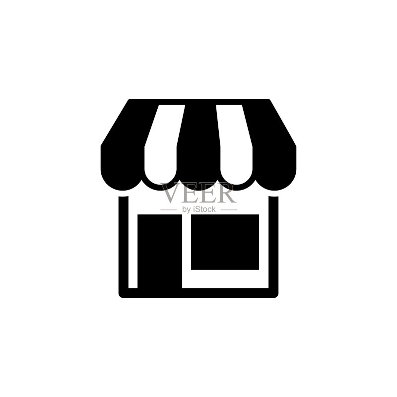 商店图标字形风格设计图标素材