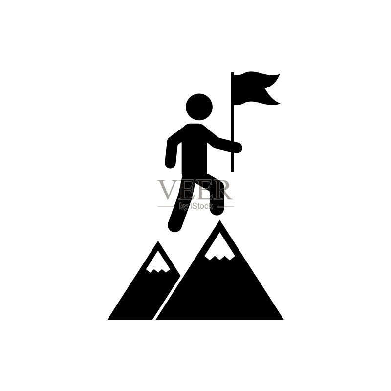 领导者图标，logo，白色背景上隔离图标素材