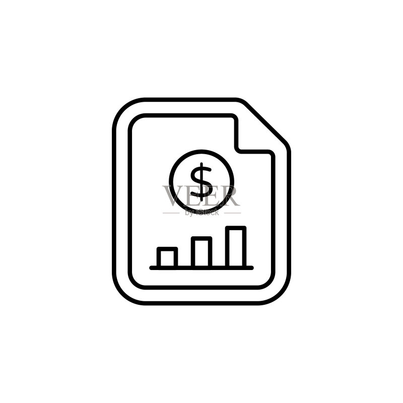 矢量成本报表图标图标素材