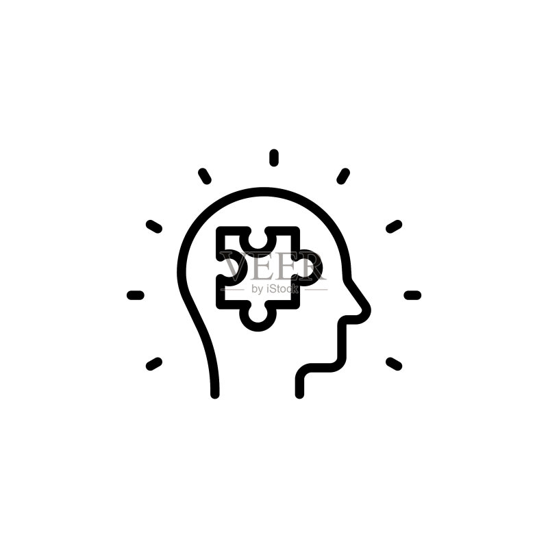 矢量心理学图标，标志图标素材