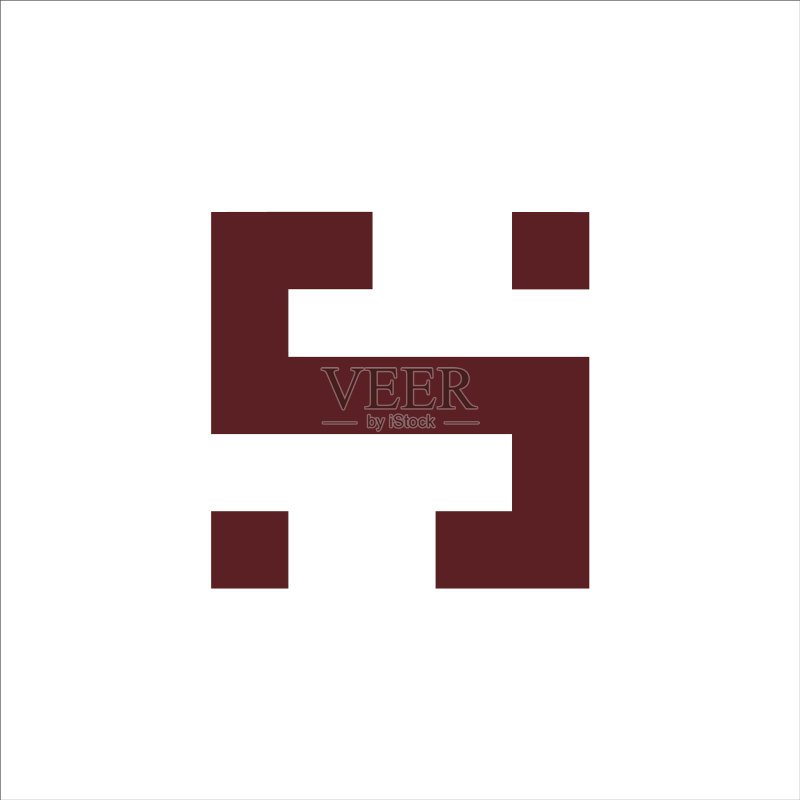 首字母HS或SH标志设计模板图标素材