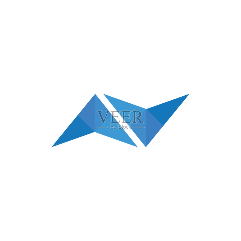 字母NV或VN标志设计模板图标素材