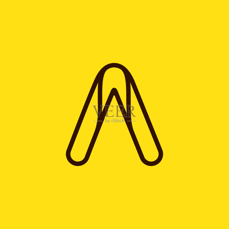现代线条A字母Logo图标素材