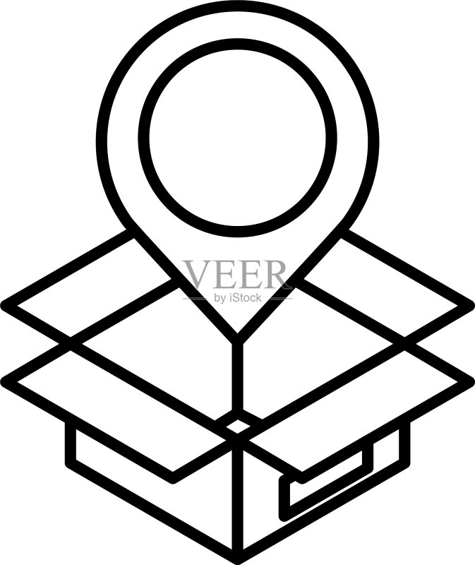 包装导航指针纸板配送图标素材