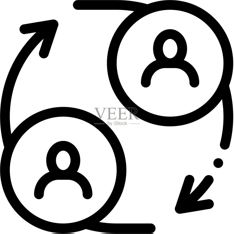 带眼罩的人类轮廓图标图标素材