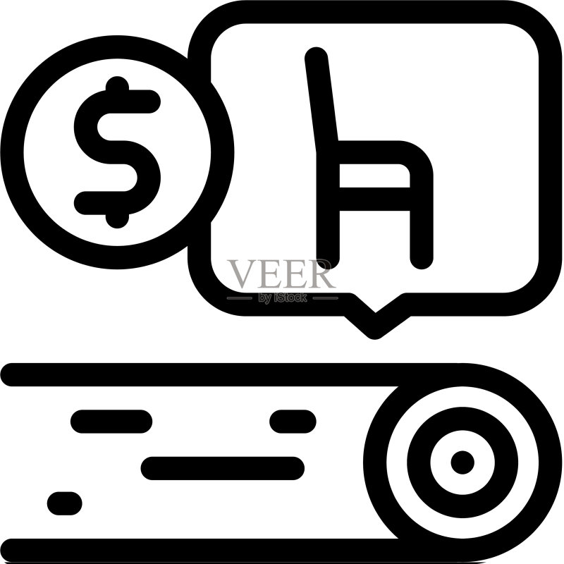 木制家具工厂图标轮廓图标素材