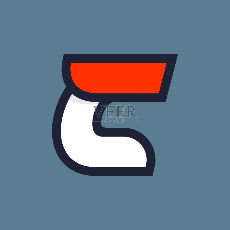 快速C字母标志图标素材