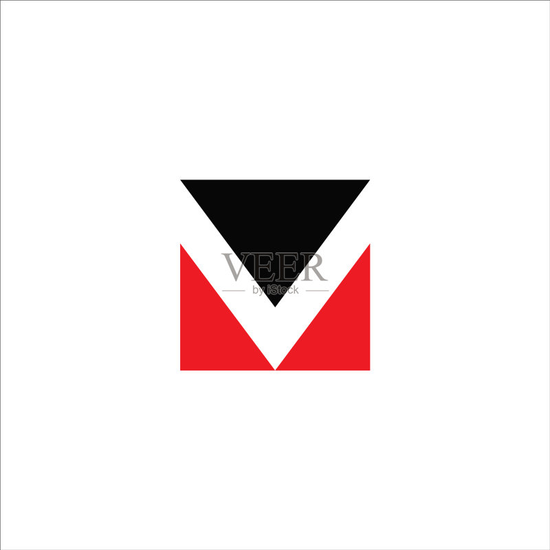 首字母MV或VM标志设计模板图标素材