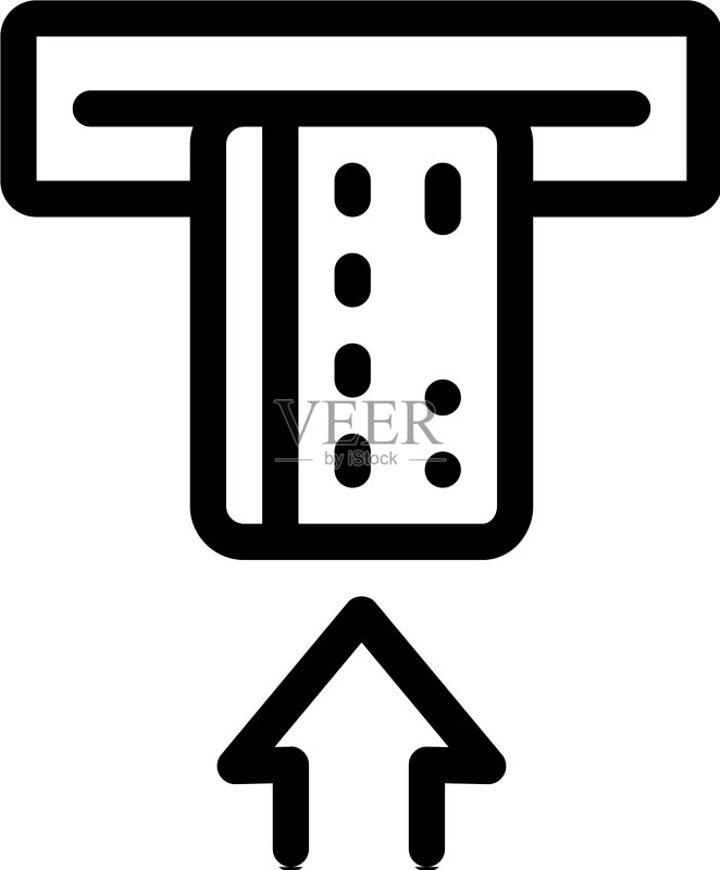 银行终端插卡图标图标素材