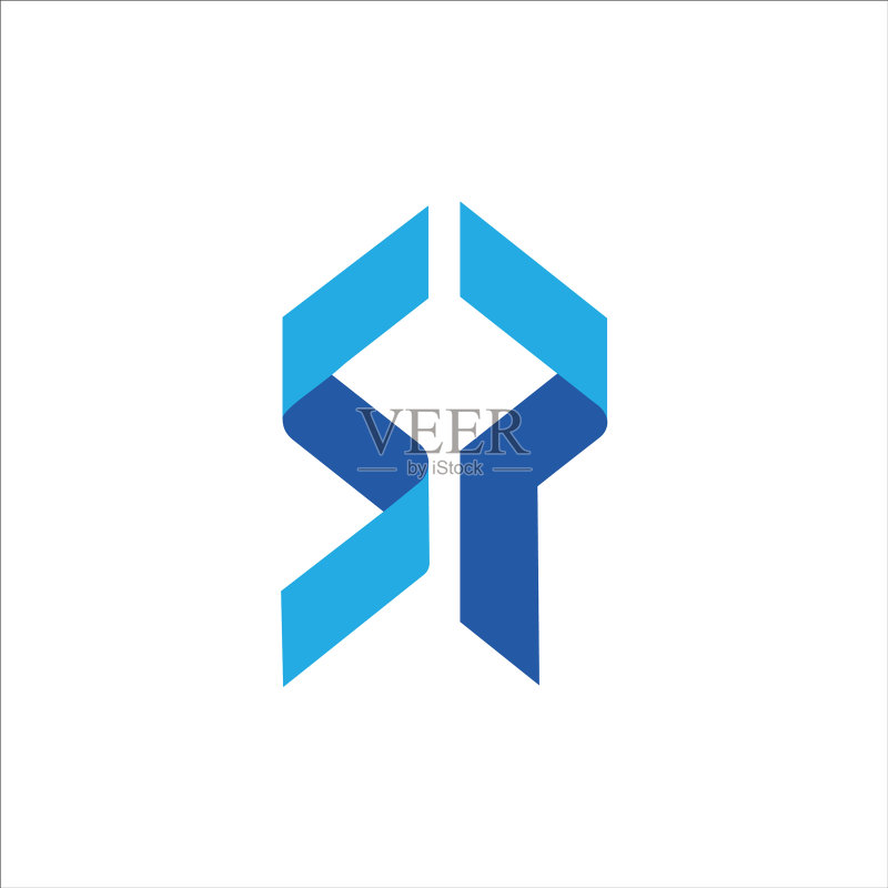 字母SP或PS标志设计模板图标素材