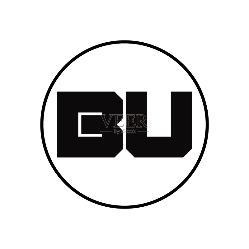 BU字母logo简约风格设计图标素材