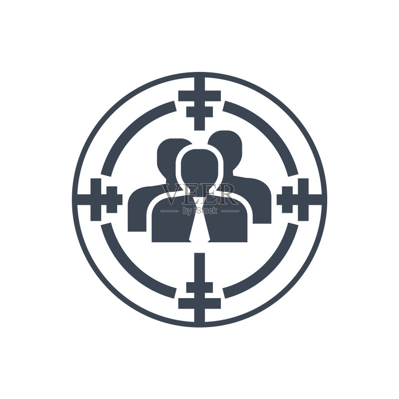 目标受众字形图标图标素材