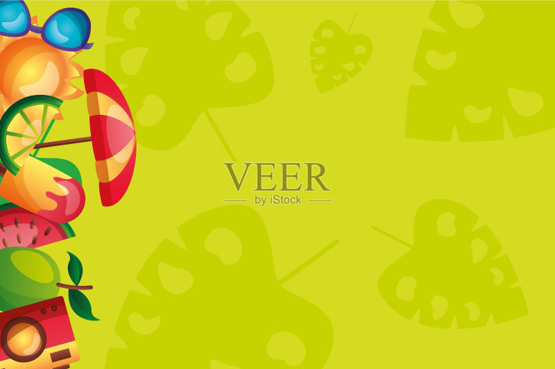左侧夏季图标集设计图标素材