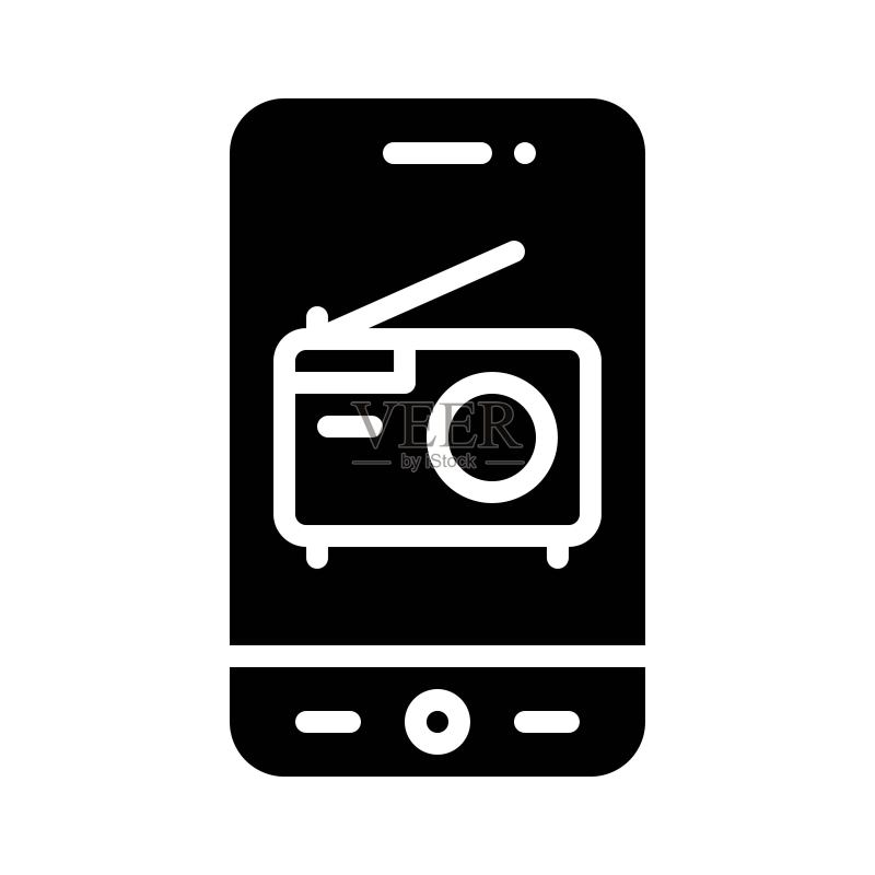无线电App图标，移动应用矢量图图标素材