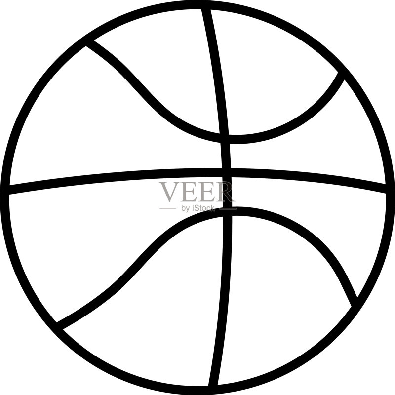 篮球线条风格图标图标素材