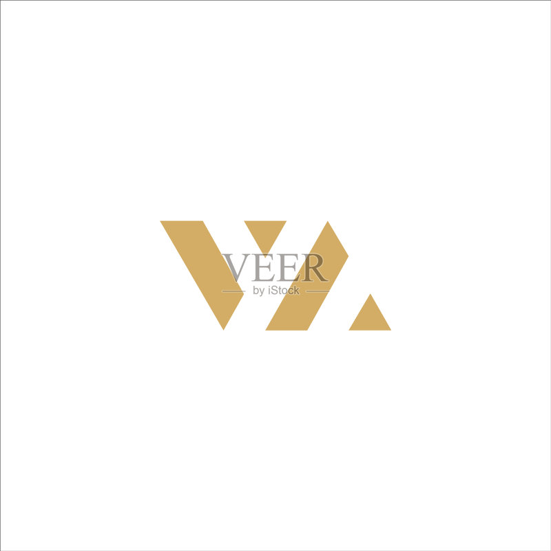 字母VA或AV logo设计图标素材